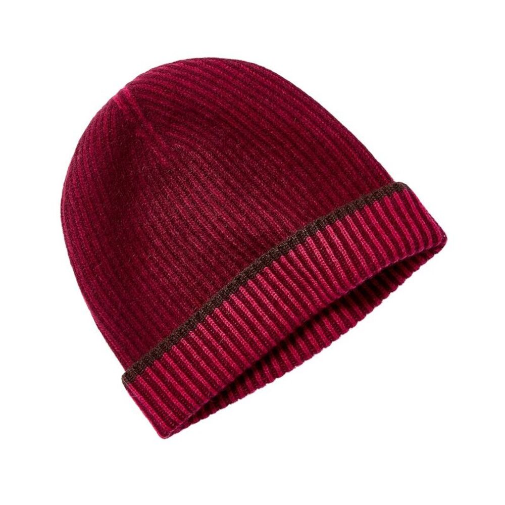 Forte Cashmere Plaited Cashmere Hat, Red